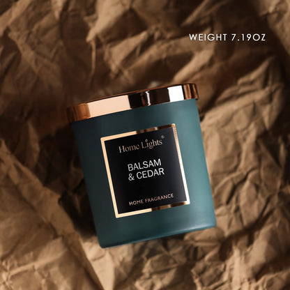 Soy Candle – 7.2 oz, 35h Burn Time | Natural Soy Wax | Balsam & Cedar