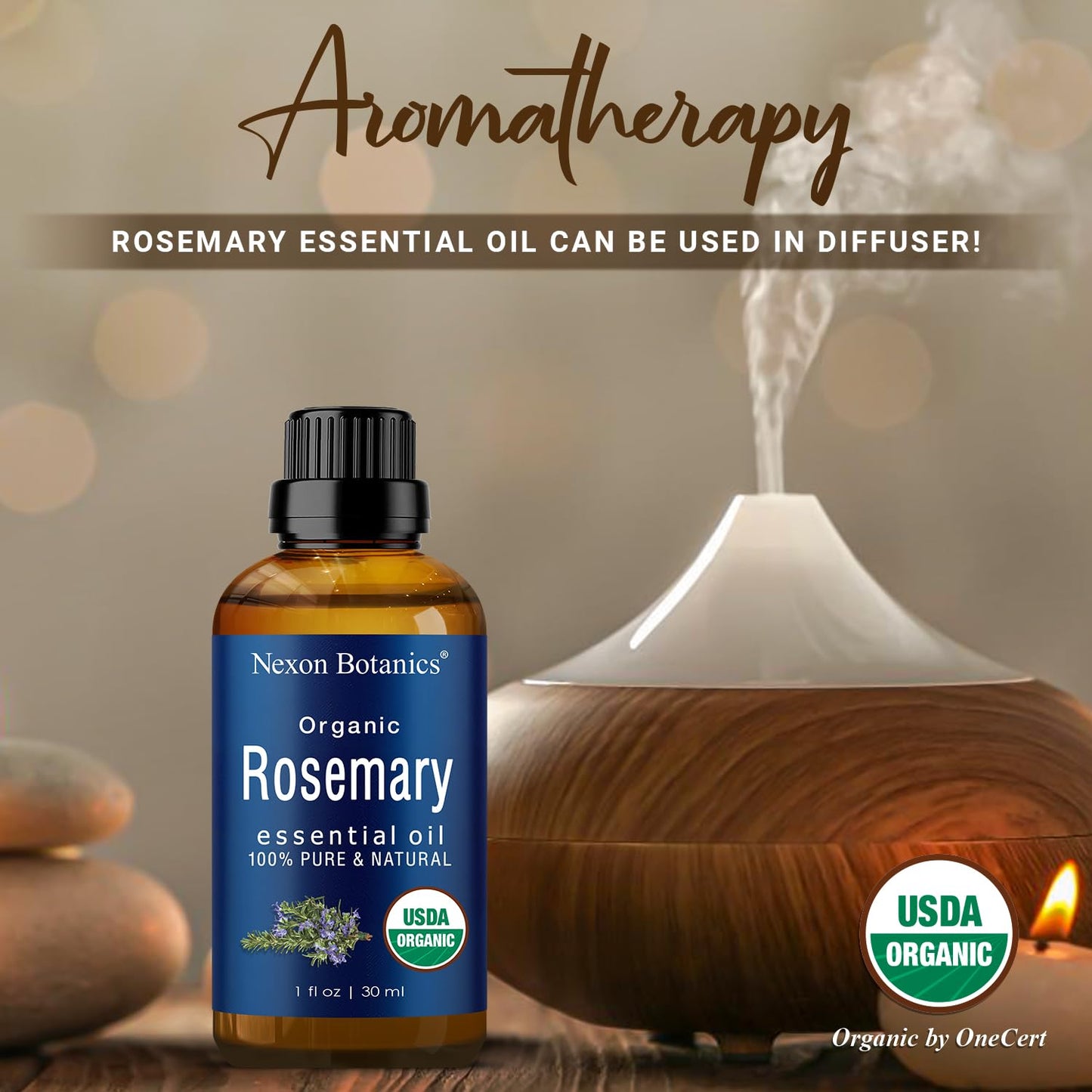 Organic Rosemary Essential Oil 30 ml – Nexon Botanics Pure Aromatherapy Oil