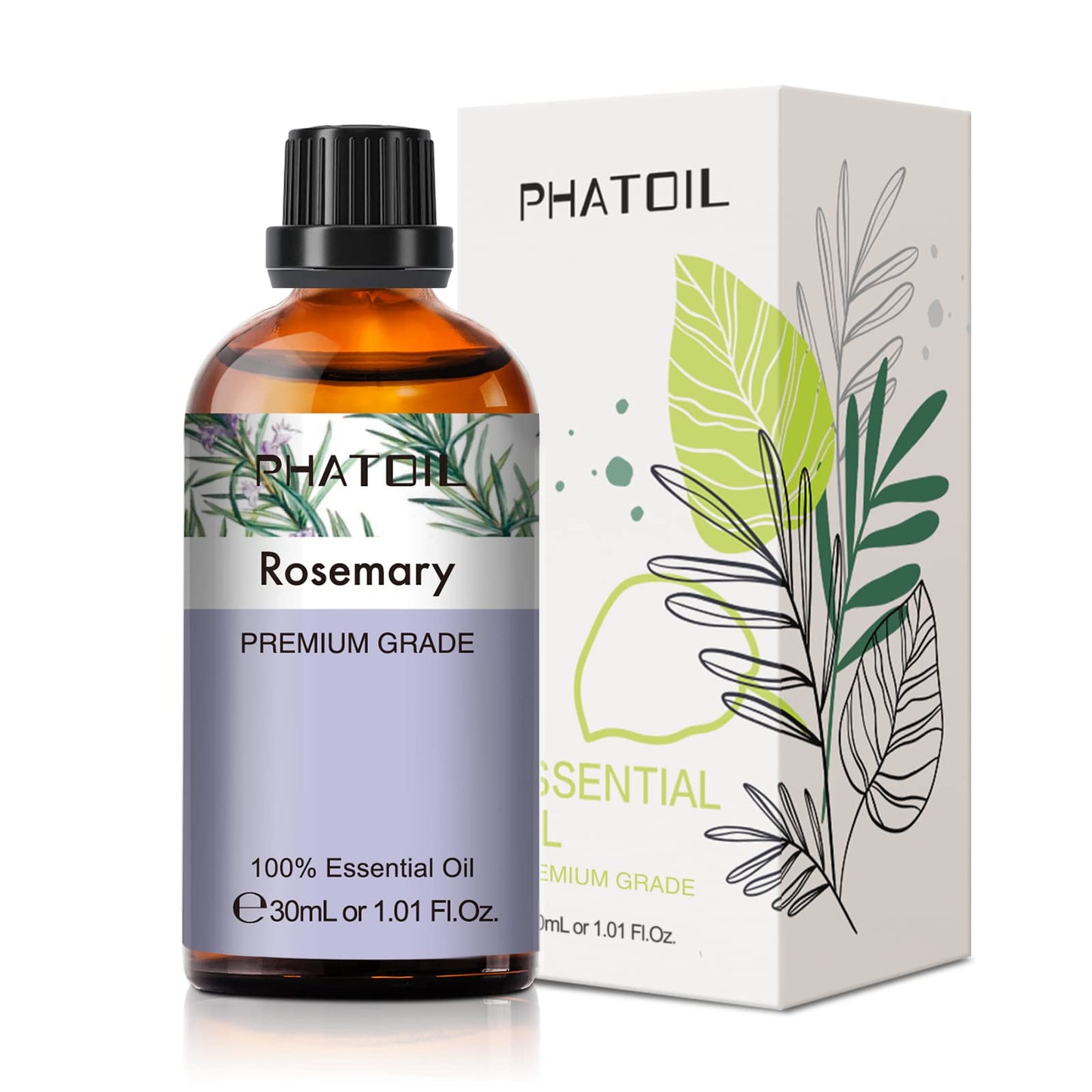 Rosemary Essential Oil 30ml | PHATOIL Premium Aromatherapy Oil for Diffusers, DIY Soap & Candles