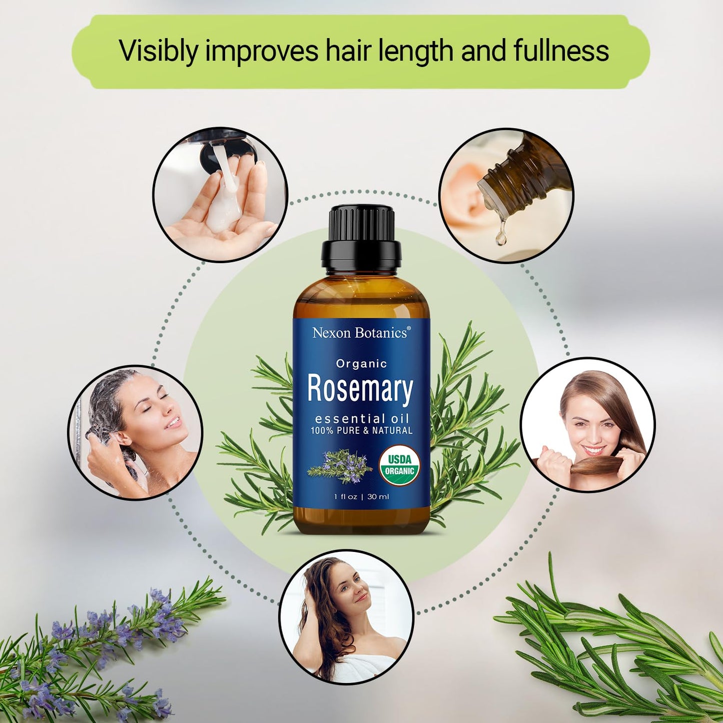 Organic Rosemary Essential Oil 30 ml – Nexon Botanics Pure Aromatherapy Oil