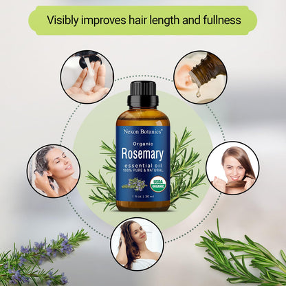Organic Rosemary Essential Oil 30 ml – Nexon Botanics Pure Aromatherapy Oil