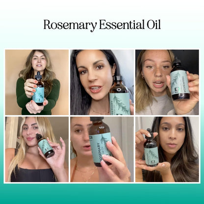 Pure Rosemary Essential Oil 8oz Bulk - Undiluted Rosemary Oil for Hair, Skin, Nails & Aromatherapy