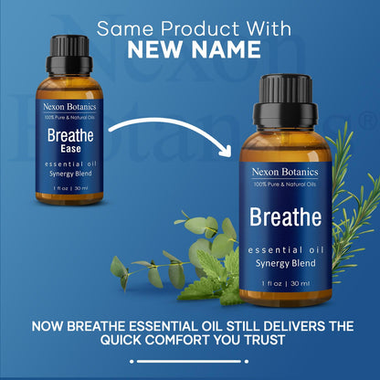 Breathe Essential Oil Blend 30 ml - Sinus Relief | Nexon Botanics