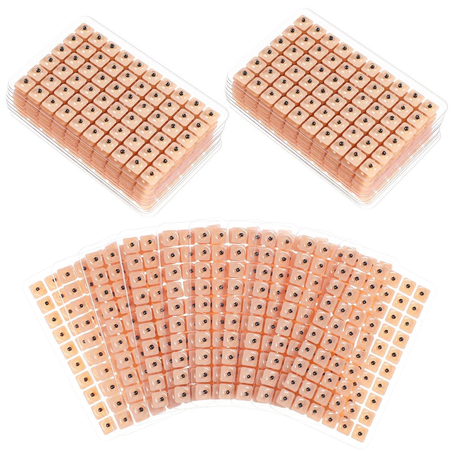 ROSENICE 600 Counts Vaccaria Ear Seeds Kit – Disposable Ear Seeds for Acupressure (10 Sheets)