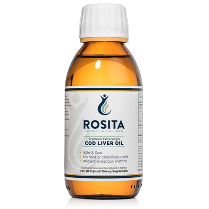 Rosita Extra Virgin Cod Liver Oil Liquid – Pure, Unprocessed, Sustainable Nordic Oil BritishVita | Premium UK Vitamins & Wellness Supplements
