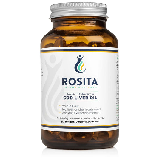 Rosita Extra Virgin Cod Liver Oil Softgels – 90 Count | Rosita Real Foods BritishVita | Premium UK Vitamins & Wellness Supplements