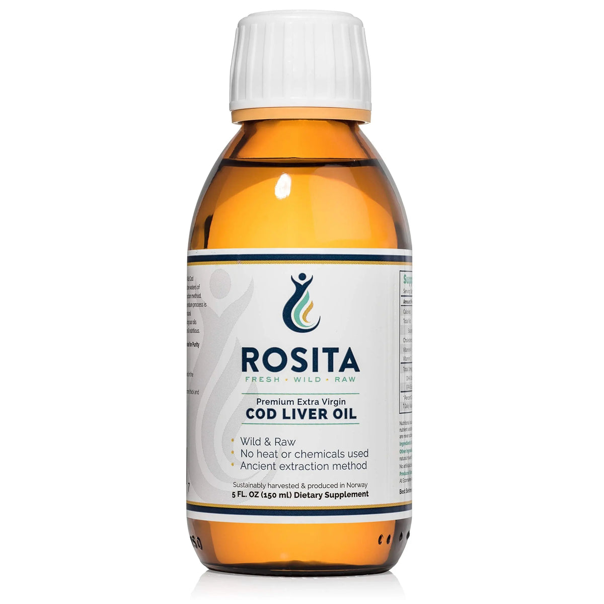 Rosita Extra Virgin Cod Liver Oil Liquid – Pure, Unprocessed, Sustainable Nordic Oil BritishVita | Premium UK Vitamins & Wellness Supplements