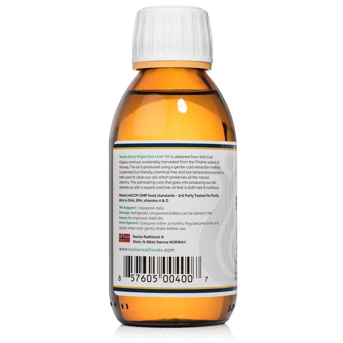 Rosita Extra Virgin Cod Liver Oil Liquid – Pure, Unprocessed, Sustainable Nordic Oil BritishVita | Premium UK Vitamins & Wellness Supplements