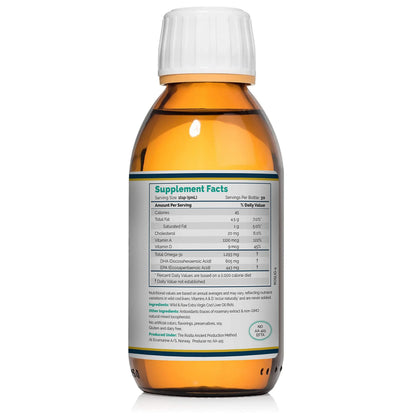 Rosita Extra Virgin Cod Liver Oil Liquid – Pure, Unprocessed, Sustainable Nordic Oil BritishVita | Premium UK Vitamins & Wellness Supplements