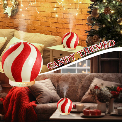 Rossesay Christmas Diffuser 120ml – Candy Cane Ceramic Humidifier