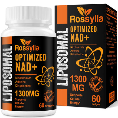Rossylla 1300 mg Liposomal NAD+ Supplement | Highest Absorption | 120 Count