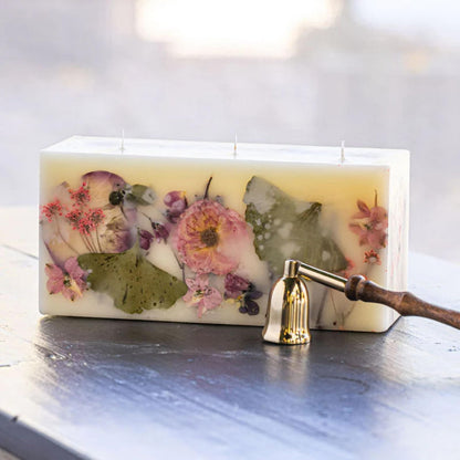 Rosy Rings Blushing Rosewood Brick Candle | Aromatherapy, 160 Hr Burn Time, Luxury Home Fragrance