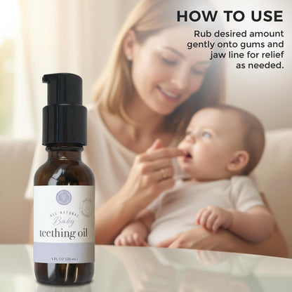 Rowe Casa Organics Baby Teething Oil, Natural Baby Teething Relief with Chamomile and Copaiba, Naturally Relieving and Soothing to Help Ease Discomfort, 1 Fl Oz