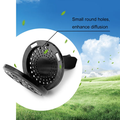 RoyAroma Car Vent Clip Diffusers – 2x30mm Black, 12 Felt Pads