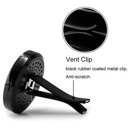 RoyAroma Car Vent Clip Diffusers – 2x30mm Black, 12 Felt Pads