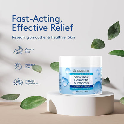 Roycederm Seborrheic Dermatitis Cream | Scalp Treatment for Psoriasis, Dandruff, Dry Scalp - 2 Pack