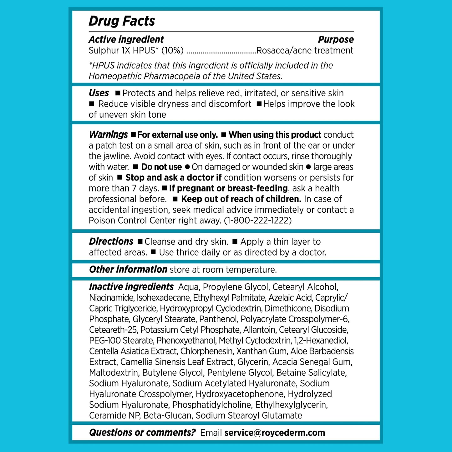 Roycederm Rosacea Treatment with Azelaic Acid – Redness Relief & Corrector for Sensitive Skin