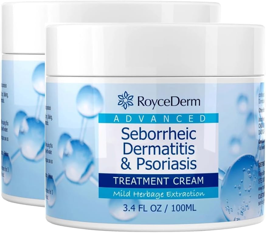 Roycederm Seborrheic Dermatitis Cream | Scalp Treatment for Psoriasis, Dandruff, Dry Scalp - 2 Pack