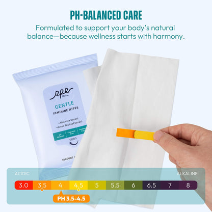 RPE Life Large Feminine Wipes – pH-Balanced, Fragrance-Free, Flushable (10ct x 20 Pack)