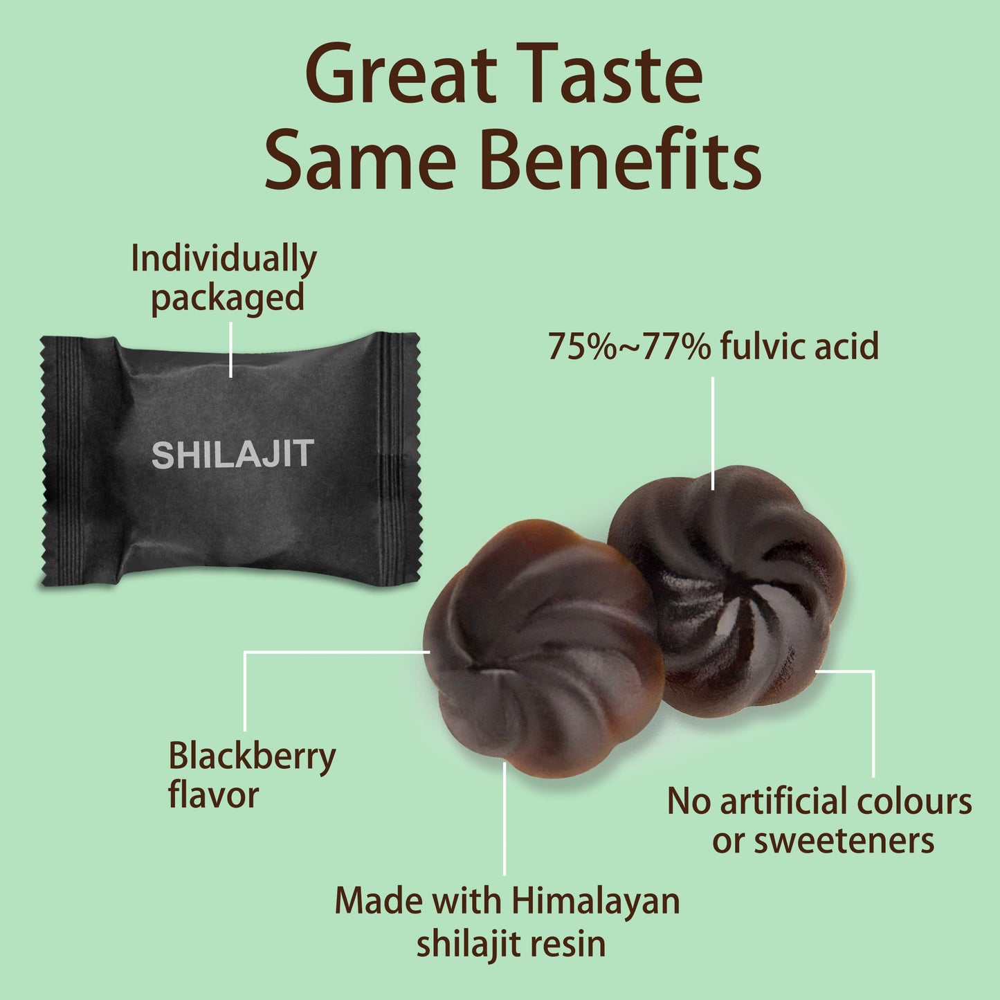 Rrubem Shilajit Gummies – 4000mg Pure Himalayan Shilajit, Blackberry, 60 Count