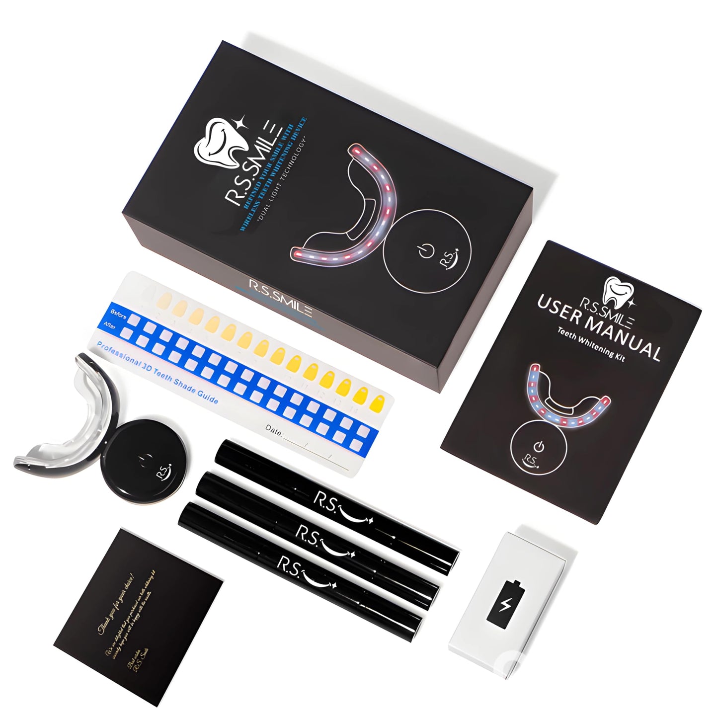 RS Smile Professional Wireless Teeth Whitening Kit – 32x Dual LED Lights