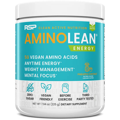 RSP Vegan AminoLean – All-in-One Natural Pre Workout (Pineapple Coconut)
