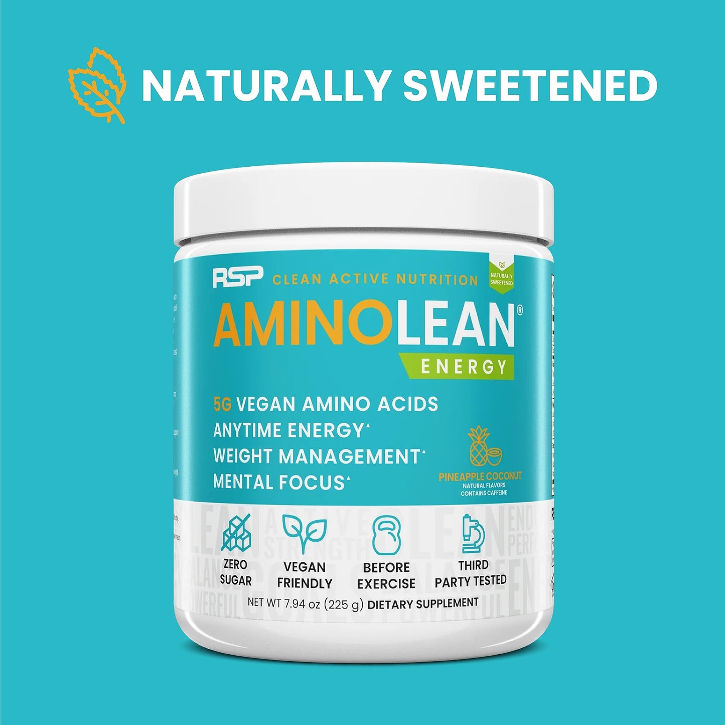 RSP Vegan AminoLean – All-in-One Natural Pre Workout (Pineapple Coconut)