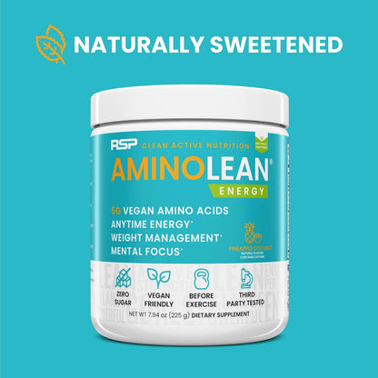 RSP Vegan AminoLean – All-in-One Natural Pre Workout (Pineapple Coconut)