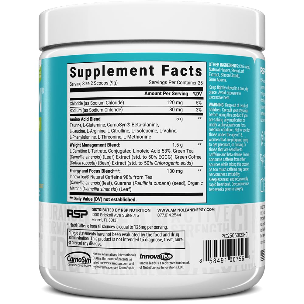 RSP Vegan AminoLean – All-in-One Natural Pre Workout (Pineapple Coconut)