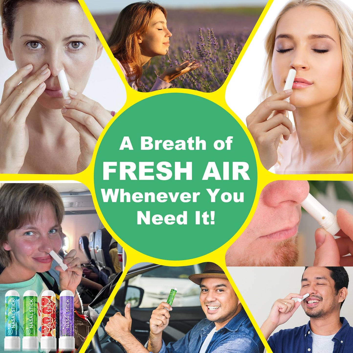 Ruduwu Nasal Stick 4 Pack – Natural Nose Inhaler for Quick Refresh, Energy Boost & Relaxation