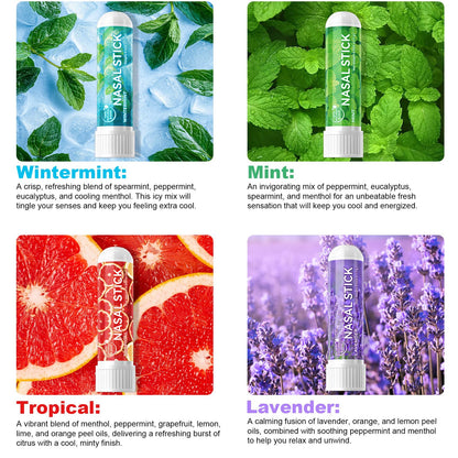 Ruduwu Nasal Stick 4 Pack – Natural Nose Inhaler for Quick Refresh, Energy Boost & Relaxation
