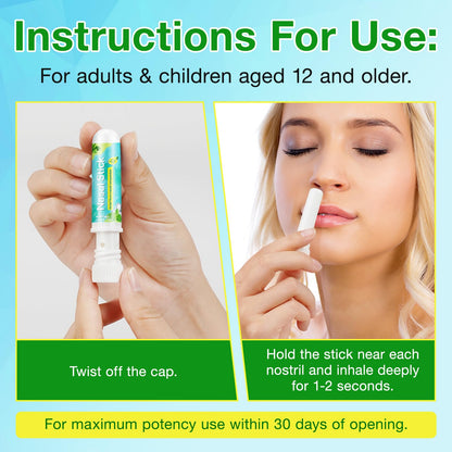 Ruduwu 4 Pack Nasal Stick | Natural Inhaler for Quick Refresh & Relaxation