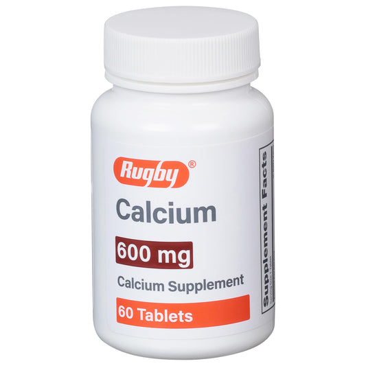 Rugby 600 mg Calcium Tablets - Calcium Supplement - 60 Count (1 Pack) BritishVita | Premium UK Vitamins & Wellness Supplements