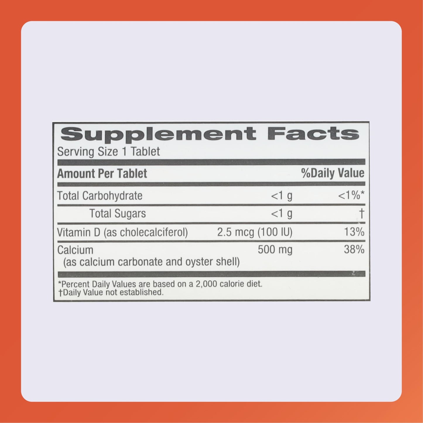 Rugby 500mg Calcium Chewable Tablets - Orange Flavor - 60 Count (1 Pack) | Dietary Supplement