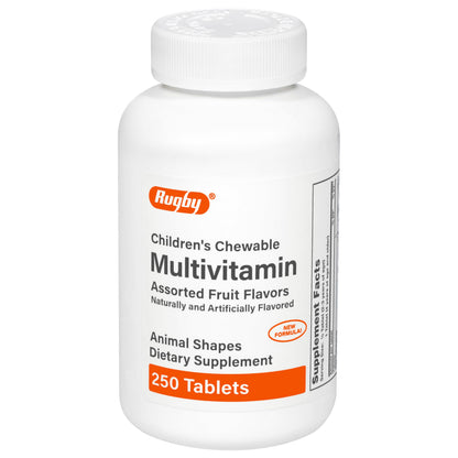 Rugby Children's Chewable Multivitamin Tablets – Kid's Dietary Supplement, 250 Count