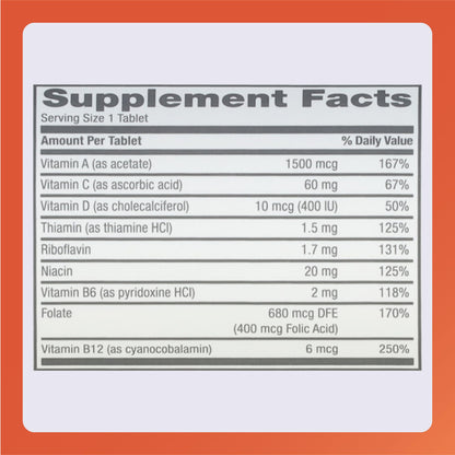 Rugby Daily-Vite Multivitamin | Daily Vitamin Supplement for Adults - 100 Tablets (1 Pack)