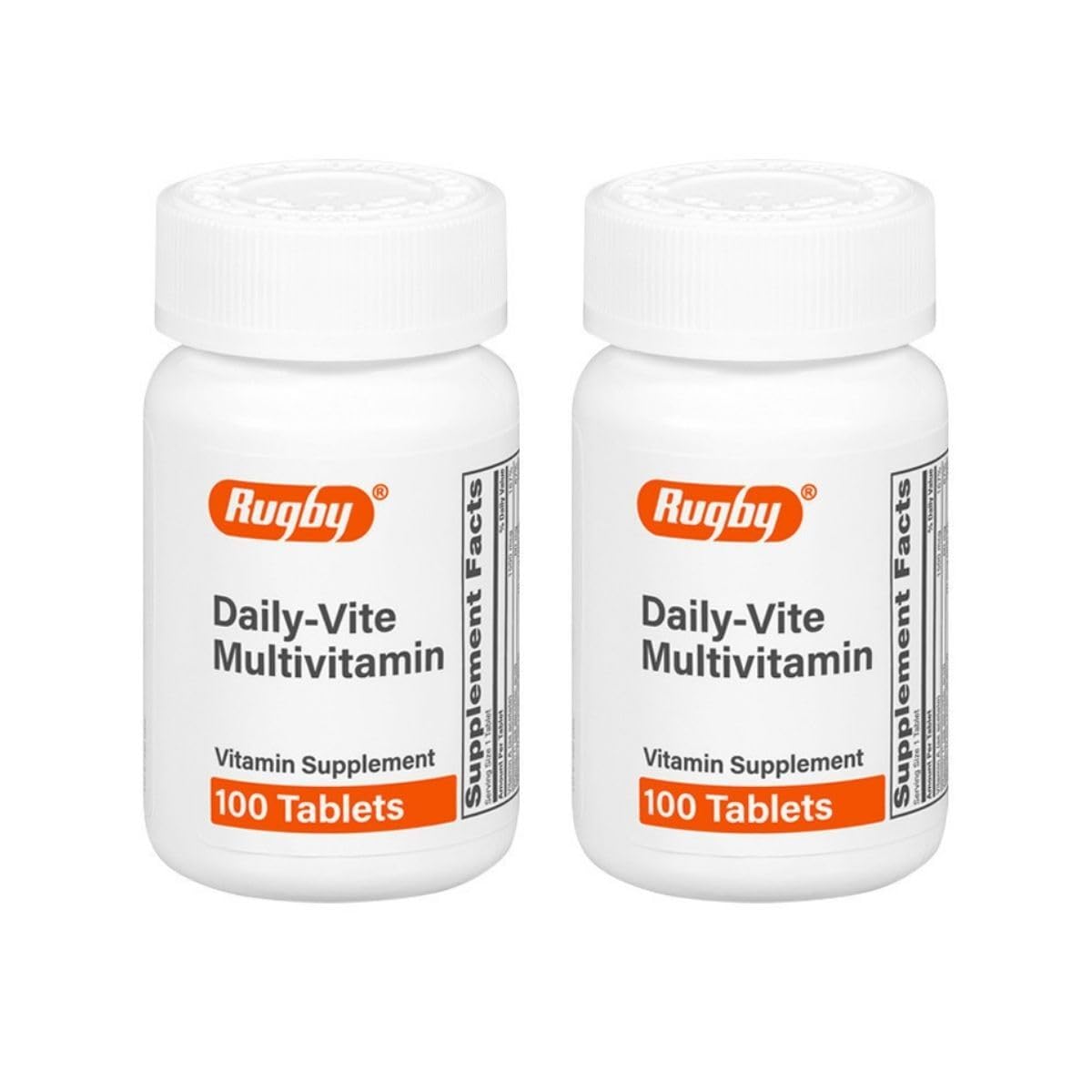 Rugby Daily-Vite Multivitamin - 100 Tablets (2 Pack) | Daily Vitamin Supplement