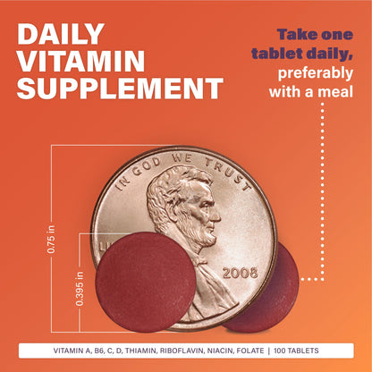 Rugby Daily-Vite Multivitamin - 100 Tablets (2 Pack) | Daily Vitamin Supplement