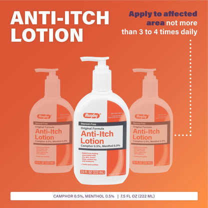 Rugby Anti-Itch Lotion – Camphor 0.5% & Menthol 0.5% | Cooling Relief 7.5 oz
