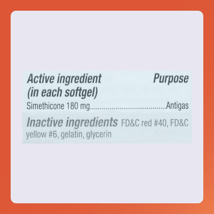 Rugby Ultra Strength Simethicone Gas Relief 180 mg – 60 Softgels (4 Pack) for Adults