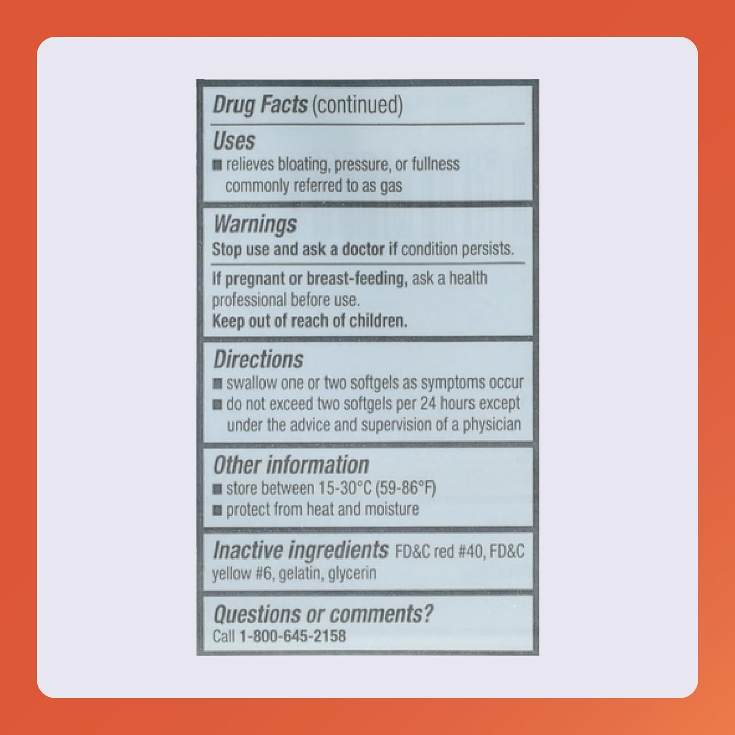 Rugby Ultra Strength Simethicone Gas Relief 180 mg - 60 Softgels (24 Pack) | Rugby Laboratories