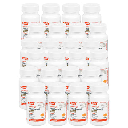 Rugby Ultra Strength Simethicone Gas Relief 180 mg - 60 Softgels (24 Pack) | Rugby Laboratories