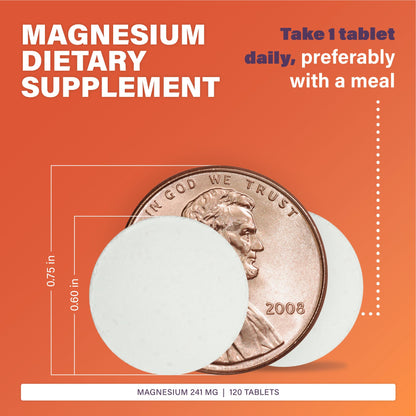 Rugby Magnesium Oxide 400 mg Tablets | Gluten-Free Dietary Supplement | 120 Count