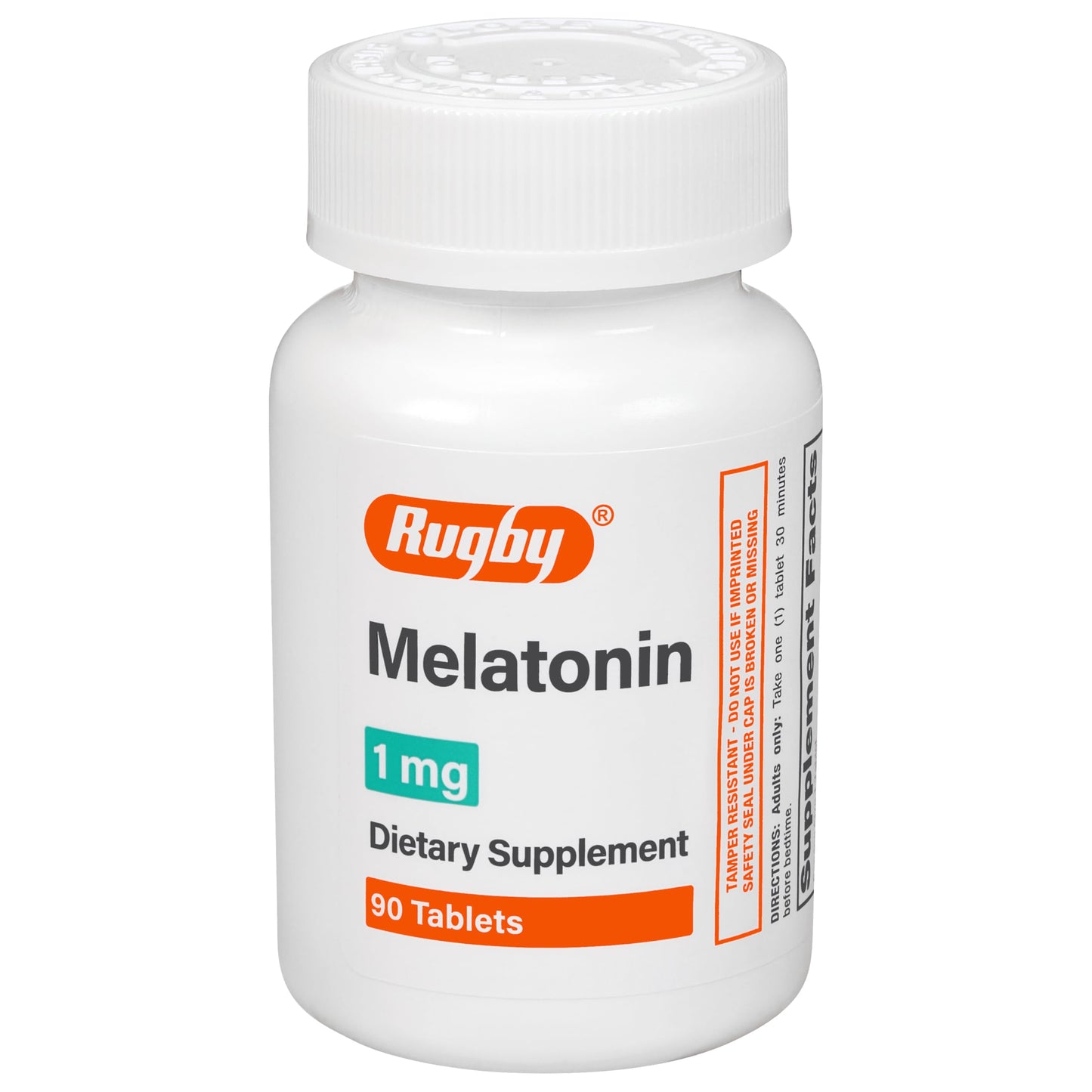 Rugby Melatonin 1mg Tablets - Dietary Supplement - 90 Count