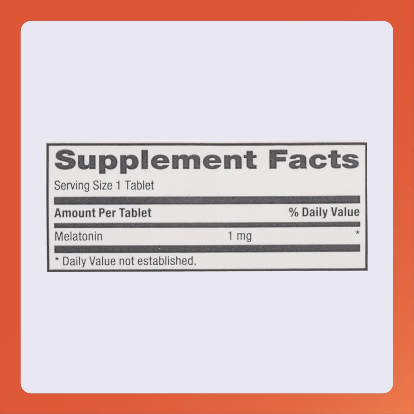 Rugby Melatonin 1mg Tablets - Dietary Supplement - 90 Count