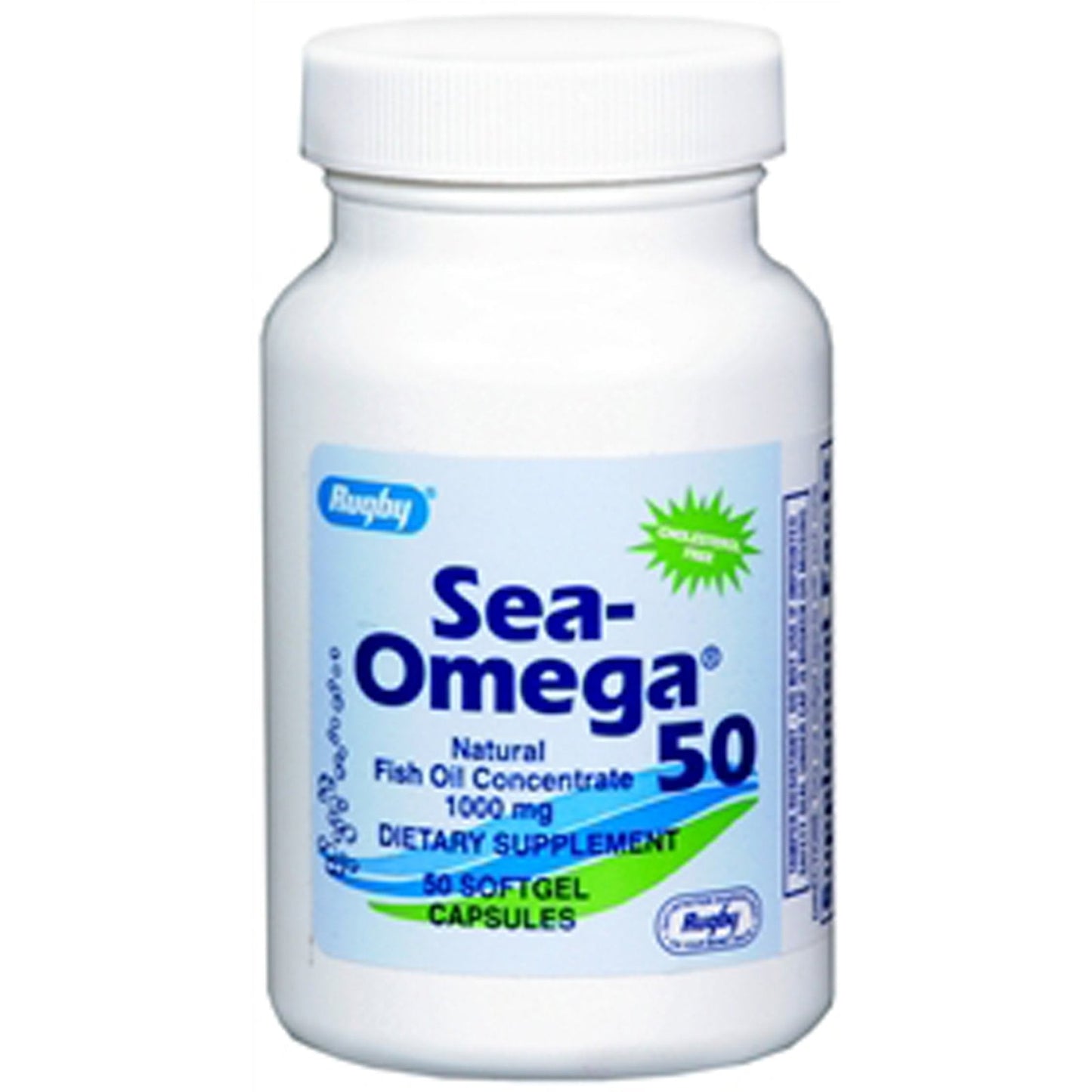 Rugby Sea-Omega 50 Natural Fish Oil Concentrate 1000mg - 50 Capsules