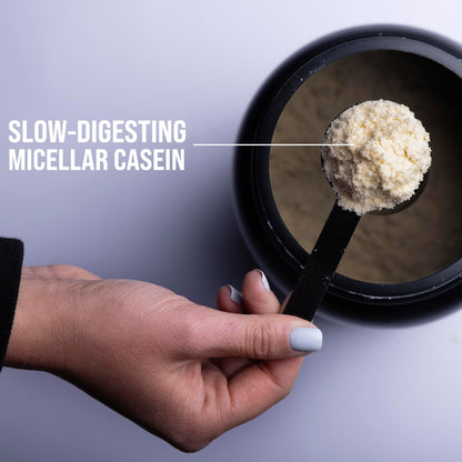 Rule 1 Casein Protein – 25g Protein & 11g EAAs, Slow-Release Micellar Casein (2 lb, Chocolate Fudge)