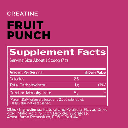 Rule 1 Creatine Powder – 5 g Micronized Creatine Monohydrate for Lean Mass & HIIT (Fruit Punch & Unflavored)
