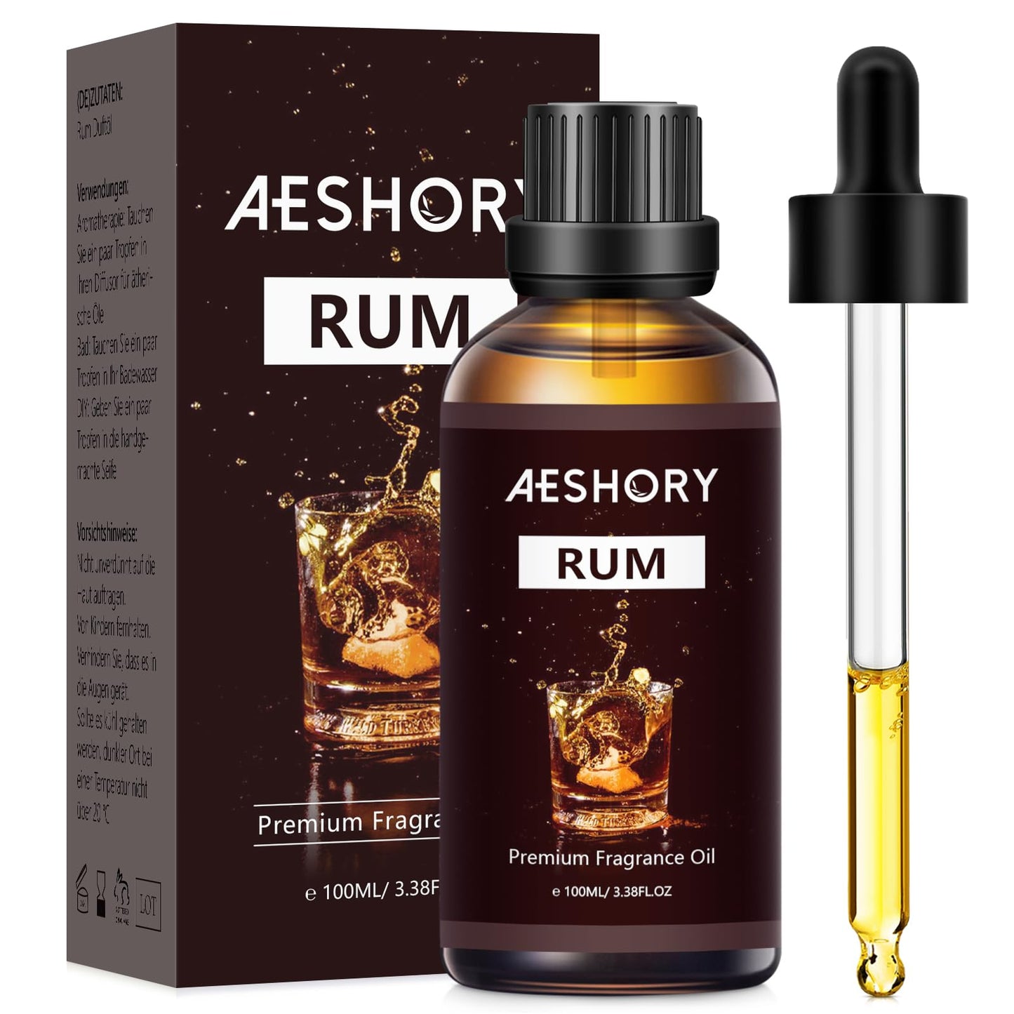 Rum Fragrance Oil 100ml (3.38 FL OZ) – Aromatherapy Diffuser Oil, Massage & Soap & Candle Making