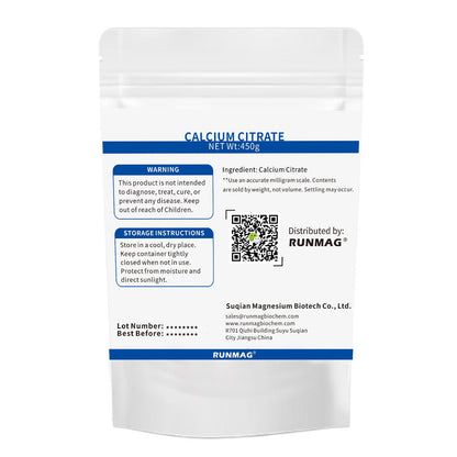 RUNMAG Calcium Citrate Powder Food Grade 450g